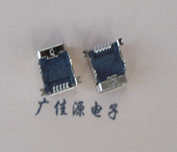 佛山 MINI USB 5PF 90°SMT前插后贴电源接口