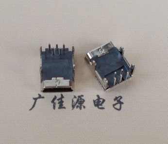 佛山Mini usb 5p接口,迷你B型母座,四脚DIP插板,连接器