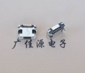 佛山迈克小型 USB连接器 平口5p插座 有柱带焊盘