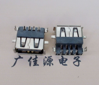 佛山AF USB母座90度 DIP沉板3.9/4.9 耐高温有卷边