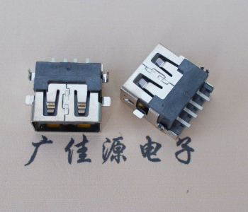 佛山 USB母座 贴片沉板3.5/4.9 直口/卷口铜壳/铁壳