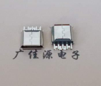 佛山Micro USB母座 防水接口焊线夹板式悬空翻边