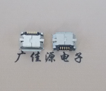 佛山MICRO USB 5Pin母座 贴板封装接口 卷边镀雾锡