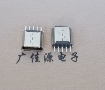 佛山Micro USB接口 母座B型5p引脚焊线无后背