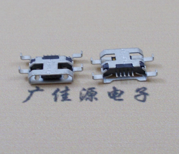 佛山MICRO USB 5PIN接口 沉板1.6MM 四脚插板无导位
