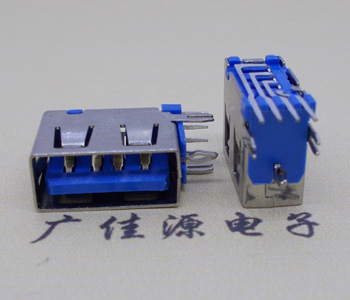 佛山USB 测插2.0母座 短体10.0MM 接口 蓝色胶芯