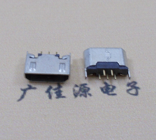 佛山迈克USB 180度母座5p直插带地脚1.5端子直口