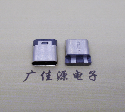 佛山电源椭圆形USB接口.type c2p焊线母座.充电尾部2点焊接详解
