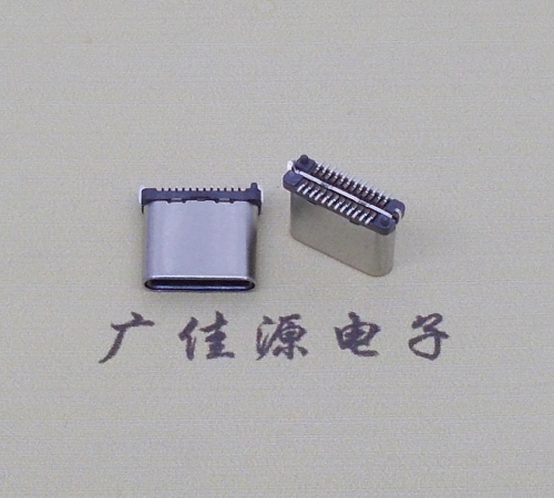 佛山USB TYPE-C接口短体24P公头立式贴板高度H=8.0mm 高速数据传输快充电款