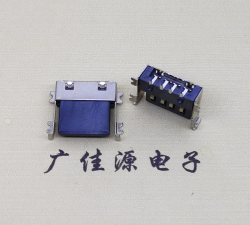 佛山薄胶芯母座 USB2.0卧式贴板A母10.0短体尺寸