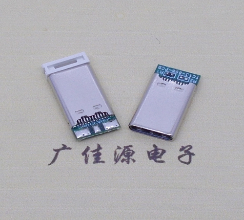 佛山USB TYPE-C24P公头带PCB板三个焊点 外壳拉伸式单充电款