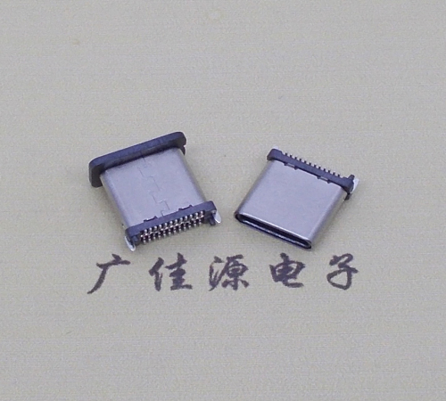 佛山USB TYPE-C接口短体24P公头立式贴板高度H=8.0mm 高速数据传输快充电款